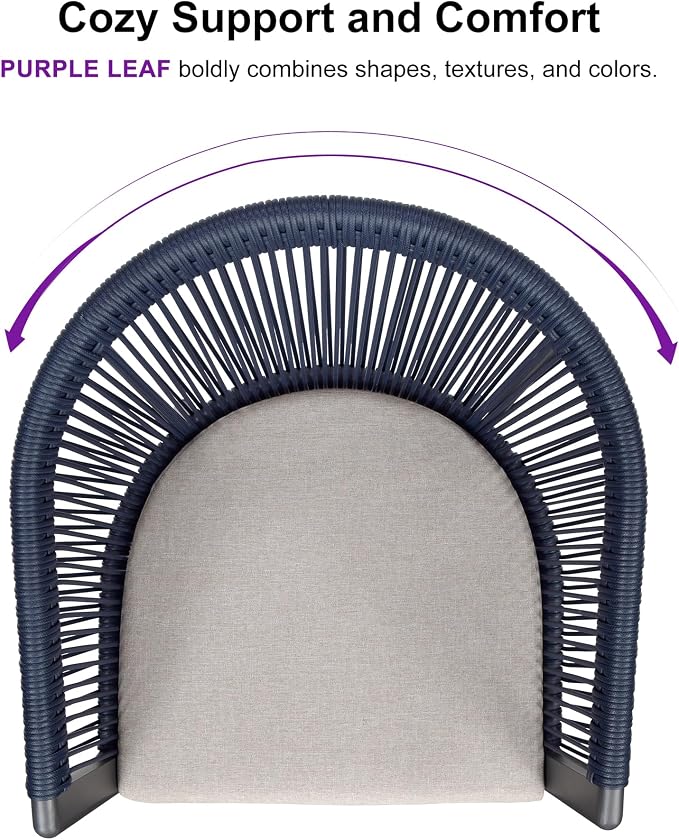 PURPLE LEAF Outdoor Dining Set for 8 All-Weather 9 Piece Patio Aluminium Dining - Image 5