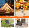 String Lights 100FT Solar Edison Bulbs IP65 Waterproof Warm White