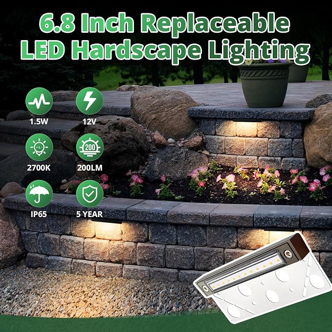 GKOLED 6.8 Inch LED Low Voltage Outdoor Hardscape Light, Light Module - Image 4