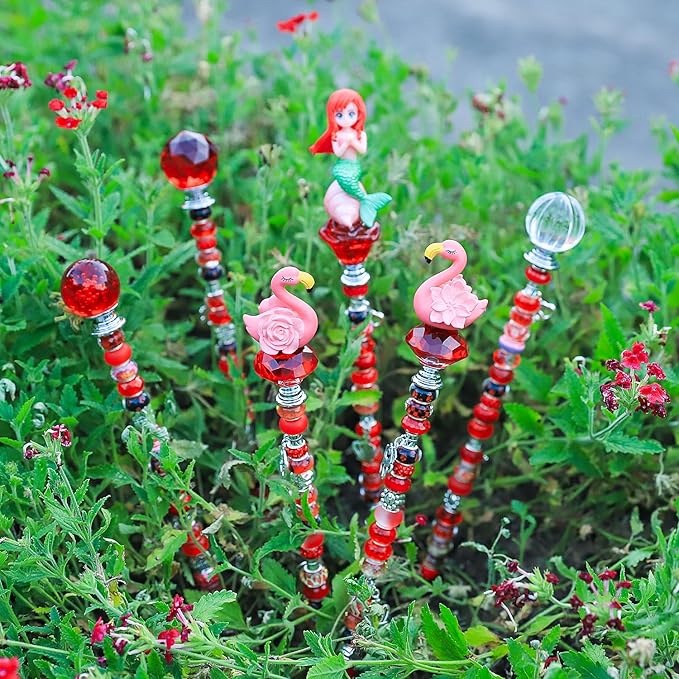 Decorative Garden Stakes DIY Kit, 158 Pieces, Crystal Globe Top