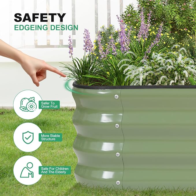 1MORE Raised Garden Bed -4X2X1 Galvanized Planter Box - Image 3