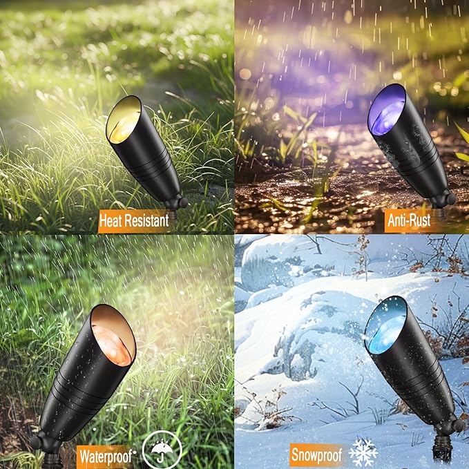 Spotlights for Outdoor Landscape, 12V RGB Tunable White, Aluminum