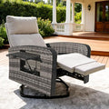 Outdoor Recliner Chair Set of 2, Wicker Patio Recliners by zzw