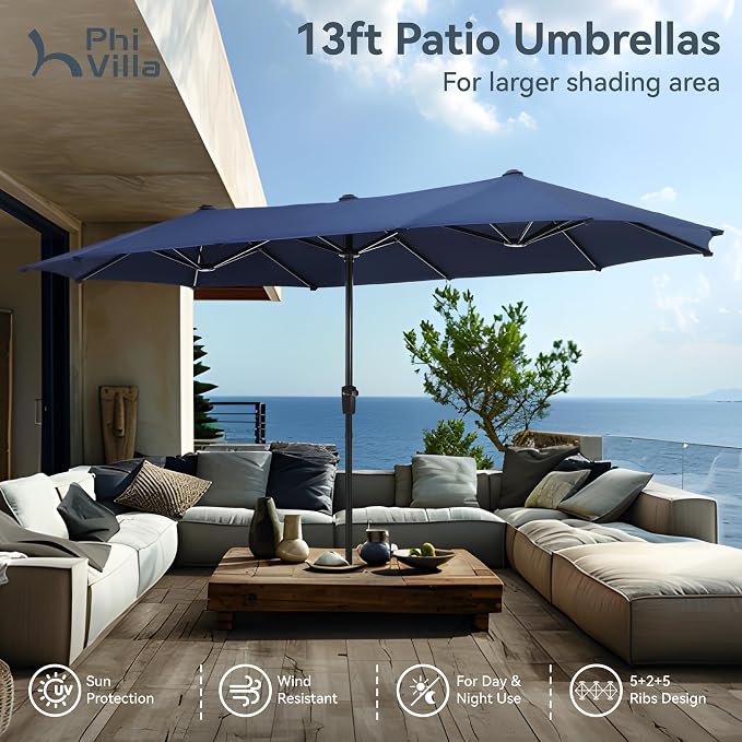 PHI VILLA Swivel Chair Patio Dining Set - Image 6