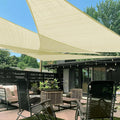 LOVE STORY Custom Size 8'x15'x17' Butter Cream Sun Shade Sail Right Triangle by LOVESTORY
