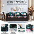 Sofa Covers for Patio Furniture, 8-Piece Stretch Polyester Set