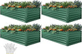 YITAHOME 4pcs 72x36x24 in Galvanized Raised Garden Bed Kit, Large Metal Planter by YITAHOME