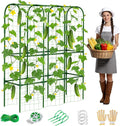 65in Tall Cucumber Trellis for Raised Bed, U-Shape Vegetables Trellis Support by ZPMOCKAQ