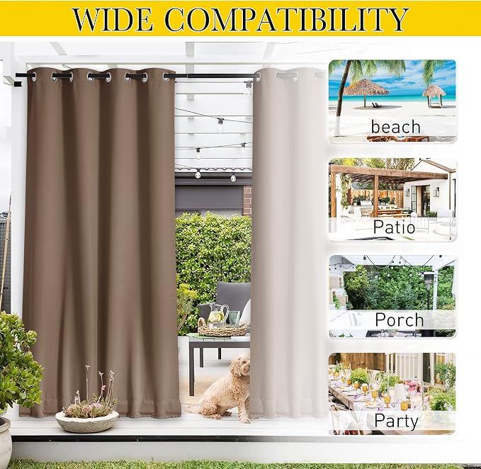NICETOWN 2 Panels Weighted Blackout Curtains - Image 7