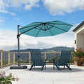 PURPLE LEAF 10 Feet Patio Umbrella Outdoor Cantilever Round Umbrella Aluminum by PURPLELEAF
