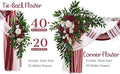 Artificial Flowers Marsala Silk Rose Wedding Arch Kit with Drapes
