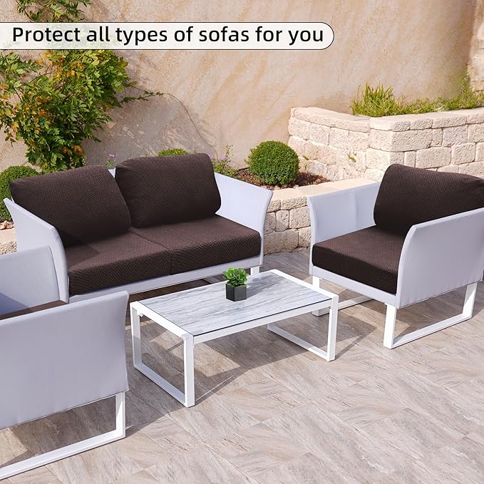 Sofa Covers, 8-Piece Stretch Fit Patio Seat Set