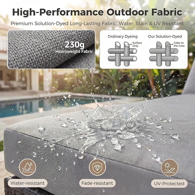 NICESOUL 6 Seats Modern Outdoor Furniture Set - Image 9