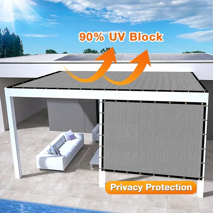 Artpuch Outdoor Pergola Shade Cover 9x18 FT Sun Shade Cloth - Image 3