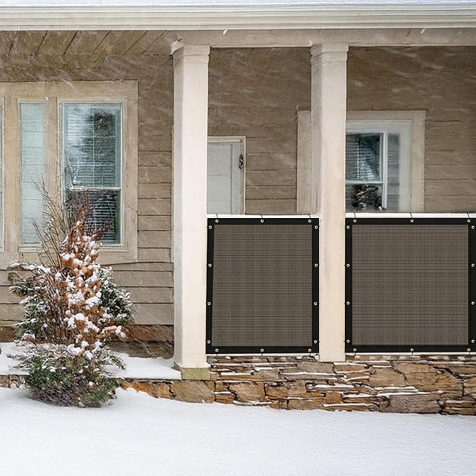 UPGRADE Privacy Fence Screen 6'x3' Brown Outdoor 90% Visibility Blockage 170 - Image 8