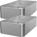 2 PCS Tall 8x3x1.5ft Galvanized Raised Garden Bed Outdoor, Metal Garden Bed by Mostmahes