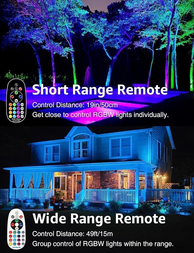 SUNVIE Christmas 12W RGB Color Changing Landscape Lights Low Voltage LED - Image 3