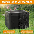 Resin Deck Box, 30 Gallon Black Waterproof with Lockable Lid