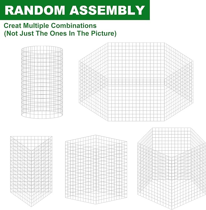 Plant Cages Supports - 12 Set Galvanized Wire Garden Protectors, 16x12 Inch