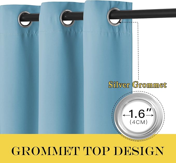 NICETOWN Blackout Sliding Door Curtains 84 Inch Length, Extra Wide Room Divider - Image 6