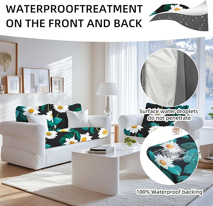 Sofa Covers for Outdoor Cushions, Stretch Polyester Spandex, Anti-Static