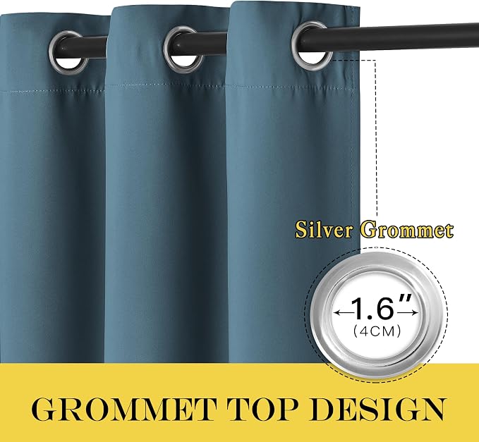 NICETOWN Blackout Sliding Door Curtains 84 Inch Length, Extra Wide Room Divider - Image 5