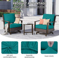 Cushion Covers 8 Pack Peacock Blue Stretch Fit for Patio Furniture