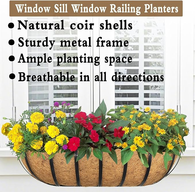 4pack 36-inch Window Sill Window Railing Planters - Image 2