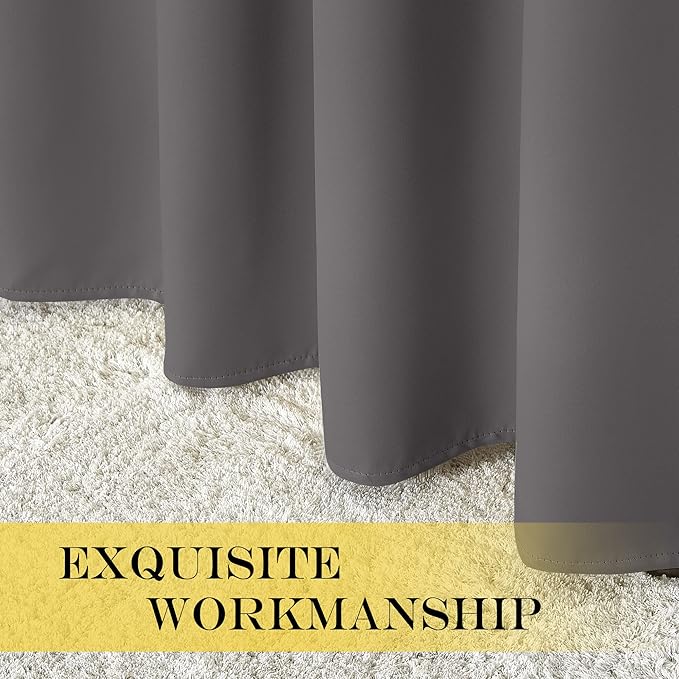 NICETOWN Bedroom Blackout Curtain Panel Extra Long - Image 6