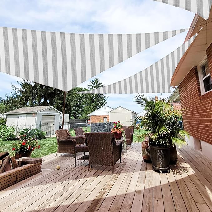 Patio Paradise 6' x 6' x 6' Sun Shade Sail Triangle Canopy Shade Cloth Fabric by Patio