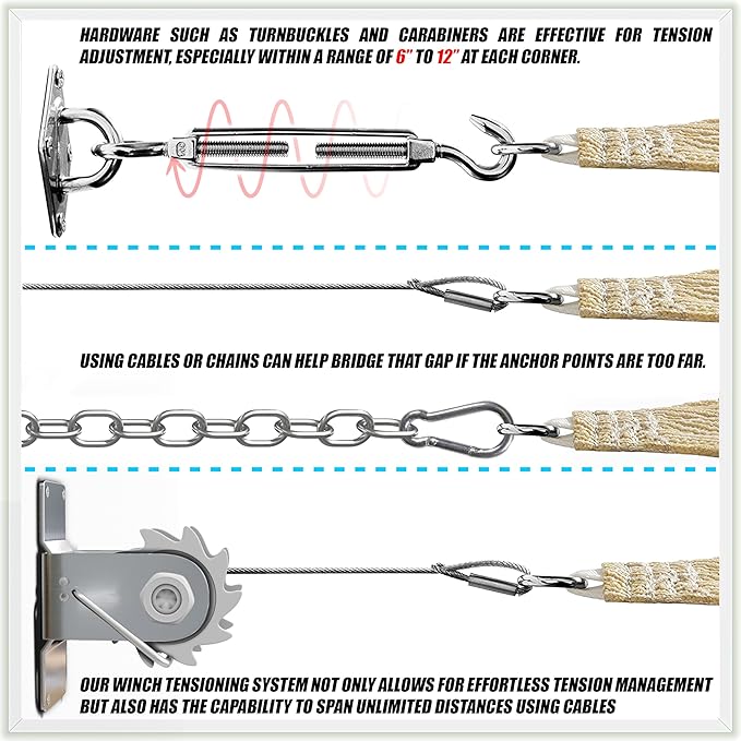 ColourTree TAPR1616 Custom Size 20' x 20' White Sun Shade Sail Canopy UV Block - Image 7