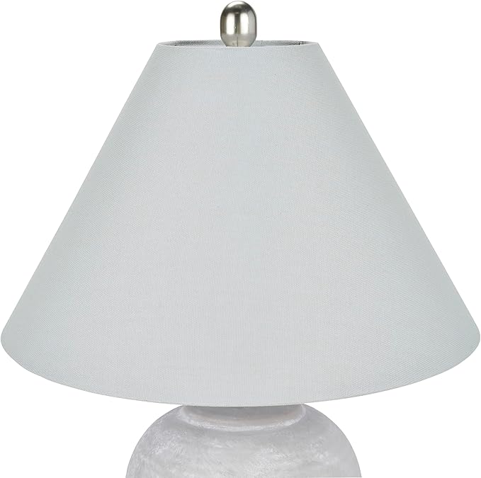 Table Lamp with Gray Distressed Ceramic Base, 23 Inch Height
