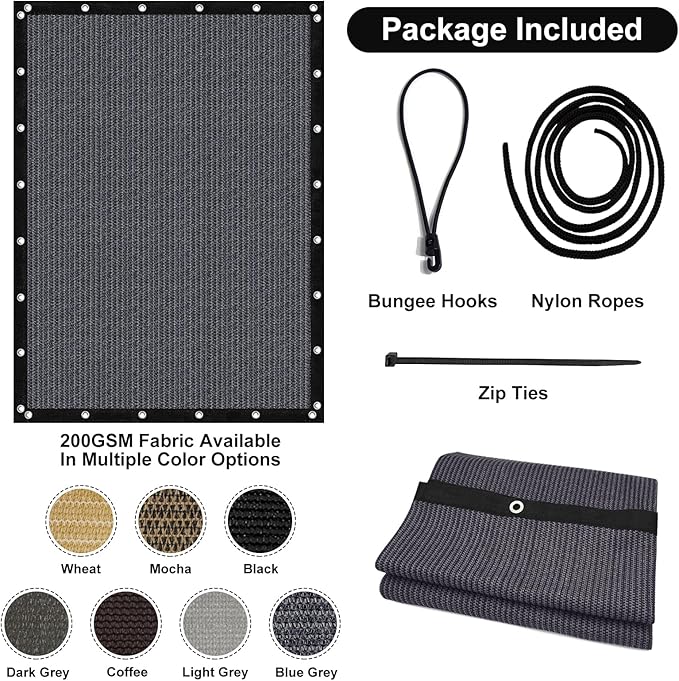 Artpuch 90% Sun Shade Cloth, 6 x 8 FT Pergola Shade Cover Canopy - Image 7
