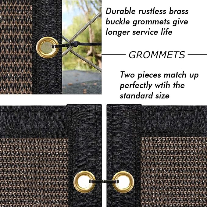 UPGRADE Privacy Fence Screen 5'x26' Brown Outdoor 90% Visibility Blockage 170 - Image 4