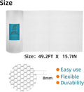 Decorative Fence Roll 15.7 x 49.2 Ft White Polyethylene Netting