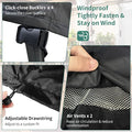 Furniture Set Covers for Round Patio Table, Black 500D Oxford