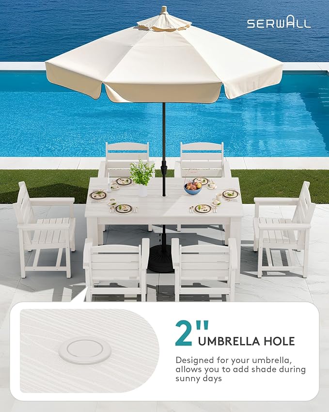 SERWALL Patio Dining Sets for 8, Outdoor Dining Sets for 8 Person - Image 4