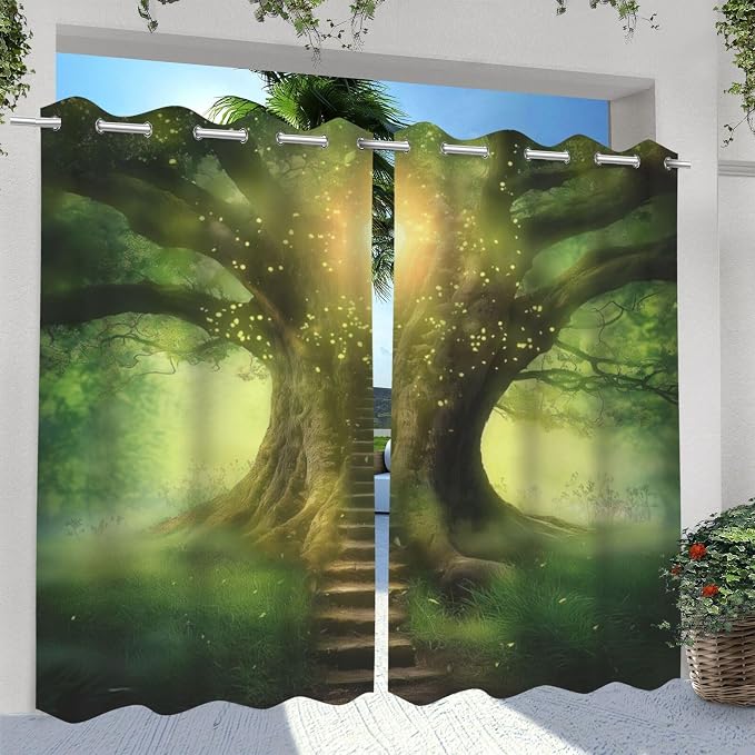 Fantasy Theme Waterproof Outdoor Curtains - Image 2