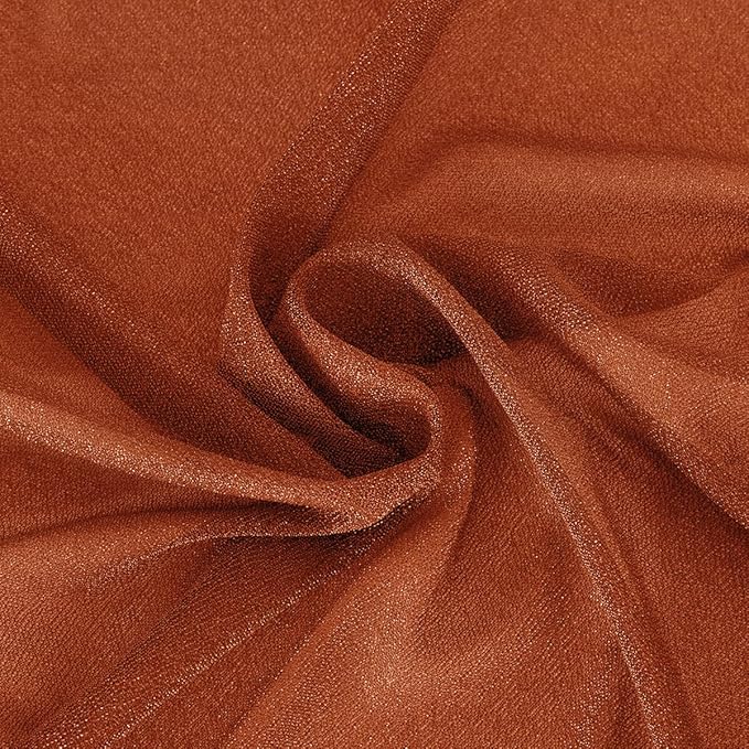 Outdoor Curtains: Terracotta Chiffon Arch Drape, 2 Pieces, 29 x 6 Yards