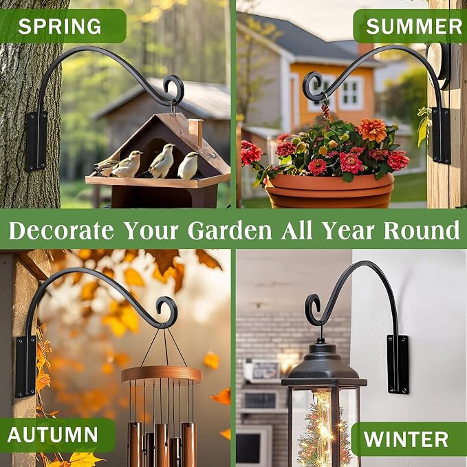 16 Inch Plant Hangers Outdoor 2 Pack, Plant Hanging Hook Bracket - Image 7