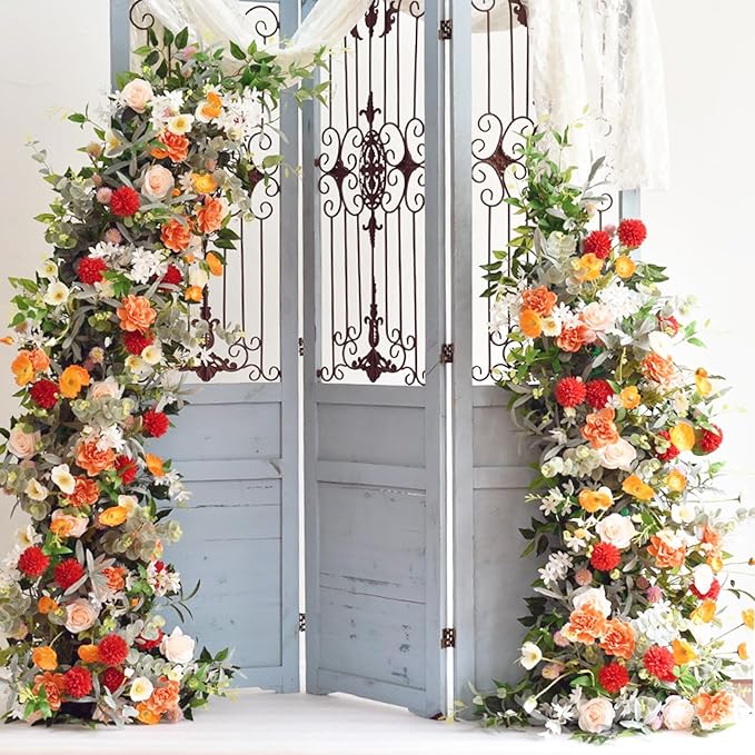 Arbors Metal Wedding Arch Set of 2 White Powder-Coated Backdrop Stands