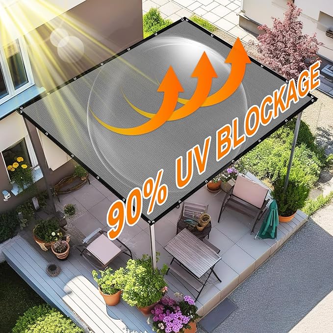 Artpuch 90% Sun Shade Cloth, 5 x 6 FT Pergola Shade Cover Canopy - Image 3