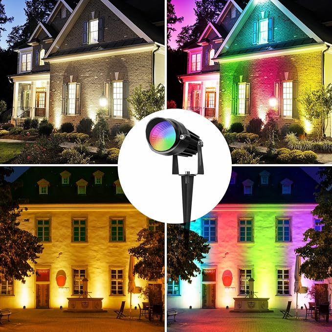 Color Changing Spotlight with Timer, 12W RGB Color Changing Spot Lights - Image 5