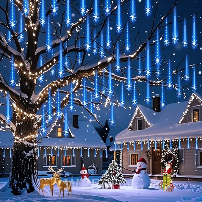 String Lights, Blue, 32 Tubes with 768 LEDs, Indoor/Outdoor