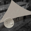 SUNNY GUARD Waterproof Sun Shade Sail 9'x12'x15' Taupe Right Triangle UV Block by SUNNYGUARD
