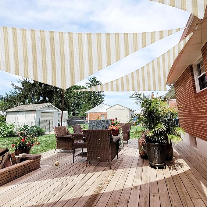 Patio Paradise 19' x 19' x 19' Sun Shade Sail Triangle Canopy Shade Cloth by Patio