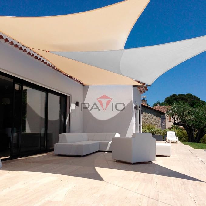 Patio Paradise 2' x 2' x 2' Sun Shade Sail Triangle Canopy Shade Cloth Fabric - Image 5