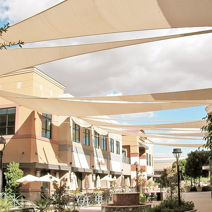 E&K Sunrise 12' x 12' x 12' Sun Shade Sail Triangle Canopy Shade Cover UV Block - Image 8