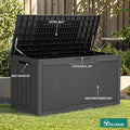 Deck Box 80 Gallon Dark Gray Resin Outdoor Storage