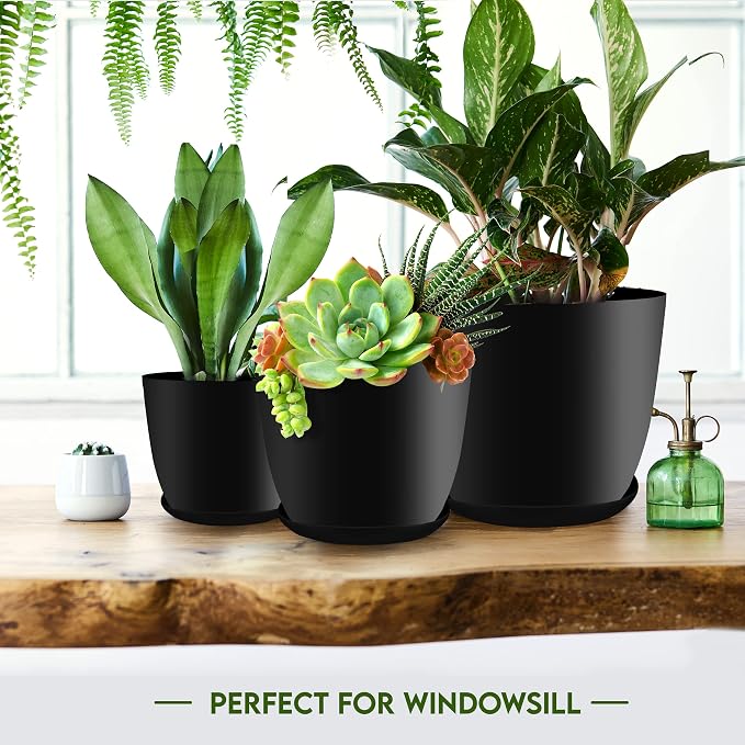 Utopia Home - Plant Pots Indoor - 7/6.6/6/5.3/4.8 Inches Flower Pots - Image 6